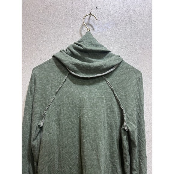 Free People FP BEACH Cocoon Oversize One Body Small Pullover Top Cowl Neck Green - Picture 6 of 8